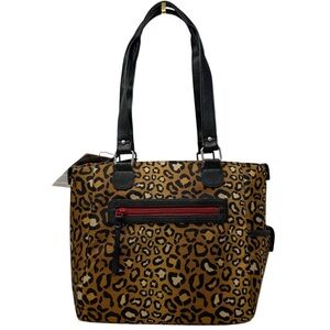 California Innovations Leopard Print Insulated Lunch Tote Bag Leakproof Microban